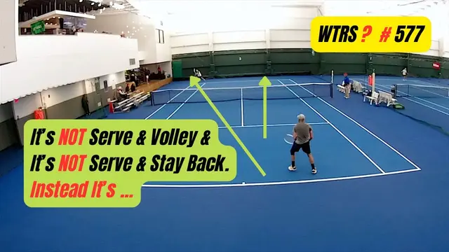 Tennis Slice Serve Out Wide & Stay In. What's The Right Shot? # 577.