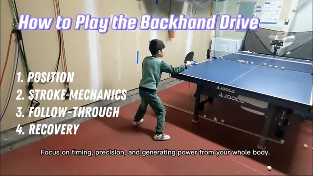 How to Play the Backhand Drive: Table Tennis Multiball Tutorial